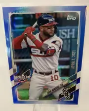 2021 Topps Opening Day YOAN MONCADA Blue Foil Parallel White Sox #202