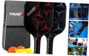 Pickleball Paddles Set of 2 - Fiberglass Lightweight Pickle Ball Rackets with
