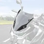 VEISUTOR Windshield for Z500 ABS 2024-2025, Dark Tinted Wind Shield Windscreen Air Deflector for Kawasaki Z500 SE ABS 2024-2025 Accessories