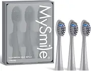 MySmile DY156 Electric Toothbrush Replacement Heads, 3 Packs (Gray, 1)