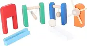 Kisangel Domino Game Building Blocks 1 Set Wooden Domino Blocks Safe and Toys for Children