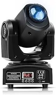 LED Moving Head Light 25W DJ Lights Stage Lighting with 8 GOBO 8 Color by DMX-512 and Sound Activtaed Control Spotlight for Disco Parties Wedding Church Live Show KTV Club