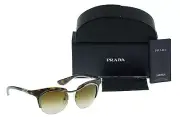 RARE New Genuine PRADA Brown Gunmetal Cat Eye Sunglasses PR 68OS SPR 68O 5AV6S1