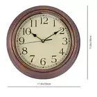 Wall Clock Quartz Round Wall Clock Silent Non-ticking Battery Operated 12 inch