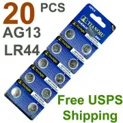 20 PCS LR44 AG13 357 L1154 1.5V 0%Hg Alkaline Battery for Watch / Remote / laser