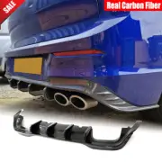For Volkswagen VW Golf R MK8 2021-23 Real Carbon Fiber Rear Bumper Diffuser Lip (for: Volkswagen)