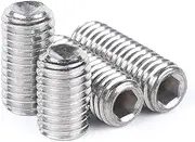 100pcs/lot GB80 M2.5x2/2.5/3/4/5/6/8/10/12/14/16mm 304 Stainless Steel hex Socket Set Screw with Cup Point(M2.5X6 100PCS)