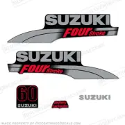 Fits Suzuki 60hp FourStroke Outboard Engine Decal Kit DF60 Replacement Decals