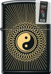 Zippo cm5917 Yin-Yang Two Energies Chinese Taoism Symbol Lighter + FLINT PACK