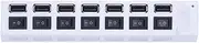 SHU-Store Fit for USB 2.0 Hub USB Hub 2.0 Multi USB Splitter Hub Use Power Adapter 4/7 Port Multiple Expander 2.0 USB Hub with Switch Fit for PC (Color : 7 Port White)
