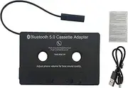Moreeulsi Audio Cassette Adapter | Wireless 5.0 Cassette Tape Player for Car - Call Audio Adapter, Seamless Integration Cassette for Vehicle Sound System, Desk Player