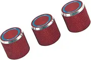 HANABASS 3Pcs Metal Control Knobs for Electric Guitar Volume and Tone Knobs with Blue Ring Durable Replacement for Guitarists Your Instrument Style and Functionality