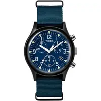 在飛比找PChome24h購物優惠-【TIMEX 】天美時 MK1 潮流軍錶 三眼計時手錶(藍 