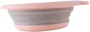 Hoement 1pc Washbasin Mat Mop Bathtub Pool Foldable Wash Basin Travelling Wash Basin Lid Basin for Cleaning Buckets for Household Use Washing up Basin Dog Plastic Pink