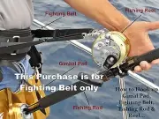 Jaws Ultimate Fighting Belt reel Harness for Big game Jigging Fishing Rod size S