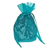 Fine Shimmer Sequin Organza Gift and Favor Bags (Set/8)