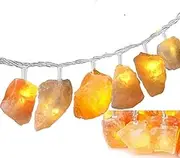Mcvcoyh Himalayan Salt String Light USB Pink 10 Salt Lamp Fairy Lights LED String Lights for Bedroom