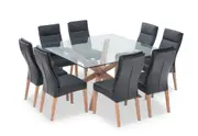 PROMENADE 9 Piece Dining Suite with Asheville Dining Chairs