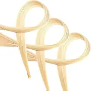 Suesacy 3Pcs Violin Bow Hair Replacement Kit Violin 29.2 Inch Fiddle Bow Rehair Tools Musical Bow Hair Violin Horse Hair, White