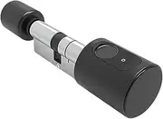 Tuya APP Fingerprint Digital RFID Card Bluetooth DIY Cylinder Electronic Smart Door Lock Digital Keyless Replace for Home Slimline Design(Black Bluetooth,35 and 35 to 55) Aqiong