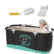Portable Bathtub - Soaking Standing Bath Tub - 45.3x23.6x19.7 Inches Portable Tub for Adults Bath Tub with Backrest for Ice Or Hot Bath