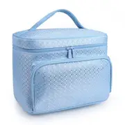 Fashion diamond lattice big cosmetic bag ladies waterproof professional bath products washing necessities travel agency cosmetic