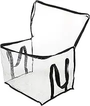 Gadpiparty Collapsible Storage Box for Student Portable Transparent Book Cube Clear Storage Container Organizer for Organizing and Protection