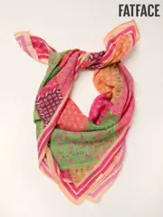 FatFace Pink Patchwork Printed Hair Scarf (AK8327) | $32