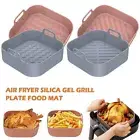 2Pcs Air Fryer Silicone Pot with Handle Reusable Air Fryer Liner Heat ◪