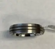 Scott Kay 6mm Cobalt Unity Band w/ Two Silver Strips