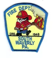South Waverly (Bradford County) PA Pennsylvania Fire Dept. Sta. 14 patch - NEW!