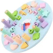 1 Set Educational Jigsaw Puzzle Clock for Fun Shape and Recognition Bright Colors for Early Learning Safe and Sturdy Design