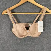 Berlei Bra Womens 10B Pink Balconette Lace Satin Underwire Adjustable NEW