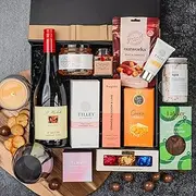 Ultimate Relaxation Gift Hamper Gift Set - Includes : Shiraz, Chocolate Bombs, Marmalade, Bath Salts, Macadamias, Antipasto, Candle, Hand Wash & Cream - Ideal for Birthday, Anniversaries, and Corporate Gifts.