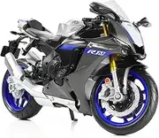 1/12 1000R Motorcycle Model Toy Mini Metal Die-Cast Motorcycle Model Black Motorcycle Model Toy Sport Motorcycle Model Collection Gift Men Children Boys (Y amaha YZF-R1M)