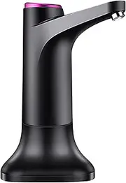 domoi Electric Water Bottle Pump with Base USB Water Dispenser Portable Automatic Water Pump Bucket Bottle Dispenser-Dark Gray