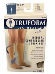 Truform Stockings Knee High Open Toe: 15-20 mmHg Small BEIGE