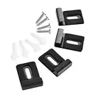 4x Metal Mirror Clips with Fittings for Frameless Mirror Billboard Displays