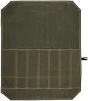 FRAKMU Knife Storage Bags and Rolls, Waxed Canvas Chefs Knife Carrier Holder, Cooking Knives and Utensils Wrap Bag, 7 Pockets Portable Protector Case for Kitchen Tools (Green)