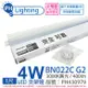 4入 【PHILIPS飛利浦】 易省 BN022C G2 第二代 LED 4W 3000K 黃光 1尺 全電壓 支架燈 層板燈 PH430979