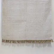 White Cotton With Jute Fringe Rug