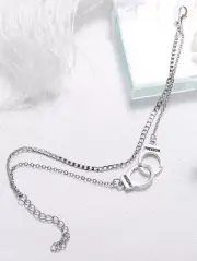 Boho Silver Layered Anklet Handcuff Charm Ankle Fashion Jewellery FREE Gift Bag