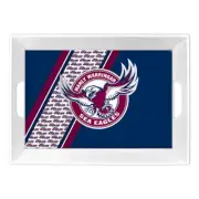 Manly Sea Eagles NRL Melamine Breakfast Serving Tray Food Drink Gift