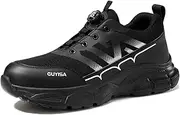 [PENXZT] Safety Trainers Mens Women Steel Toe Cap works Shoes rotary button Puncture Proof Lightweight Non-Slip Anti-Smashing for Indestructible Working Construction