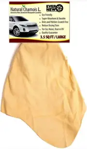 NATURAL CHAMOIS L (3.5 Sq Ft.) LARGE Size by Ever New Automo