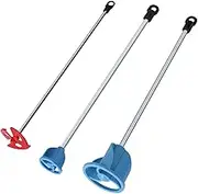 Voniecop Pack of 3 Paint, Epoxy Resin, Mud&Ceramic Glaze Mixer Paddle Blades-Power Drill Stirring Attachment-Mixer Mixing Paddles