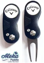 GOLF SWITCHBLADE CALLAWAY Divot Repair Tool + Ballmarker Black NEW