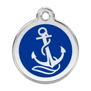 Dog Cat Pet ID Tag Charm - Personalized - Red Dingo - Life Guarantee - Anchor