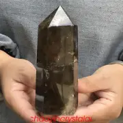 0.72LB Natural Smokey Citrine Quartz Obelisk Quartz Crystal Point Wand XA2986