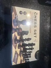 15” Magnetic Chess Checkers Set New Unopened